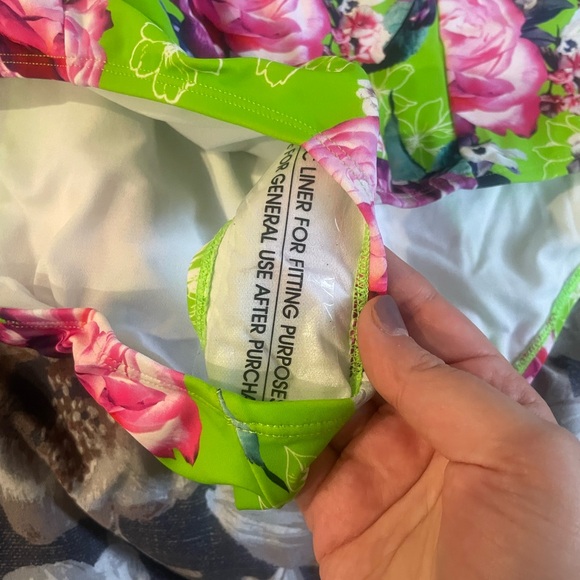 Torrid Green Floral Bikini Bottom size 3x - Picture 2 of 5